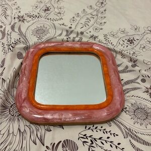 Pink and Orange Decorative Mirror